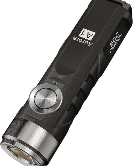 RovyVon A1 Gen 4 Rechargeable EDC Flashlight 650 Lumens Super Bright Outdoor Mini Keychain Flashlights for Everyday Carry, Camping (Black)