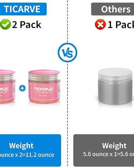TICARVE 2Pack Cleaning Gel Car Putty Car Clean Putty Gel Auto Tools Car Interior Cleaner Car Cleaner Car Cleaning Slime Car Assecories Keyboard Cleaner Rose (320g/11.2oz)