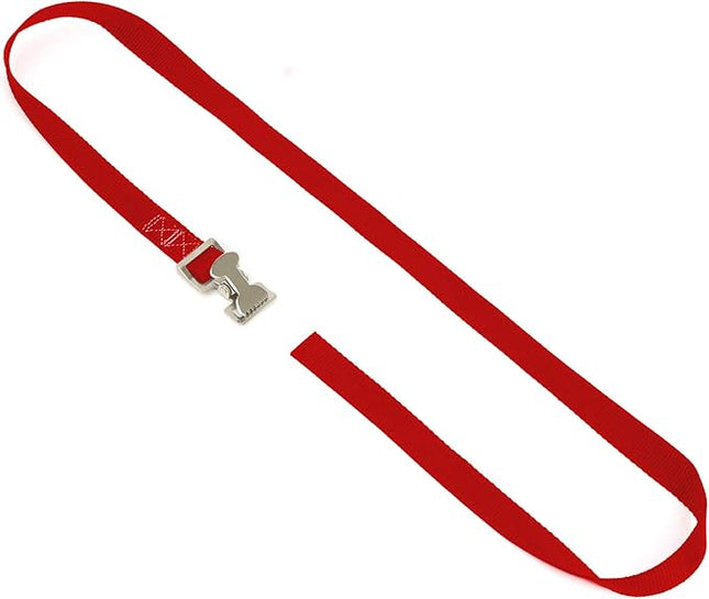 PowerTye 1in x 4ft Utility Lashing Strap - Made in USA - 150 lb. Working Load Limit / 450 lb. Breaking Strength - Red (4-Pack)