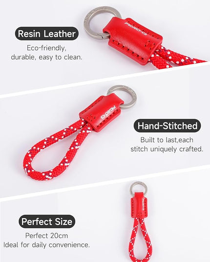 project-cb Phone Finger Ring Strap 1,Phone Tether Tab 2,Phone Lanyard,Phone Strap,Key Chain,Key Ring 2,Charms for Phone Case,Phone Accessories(VividScarlet-S)