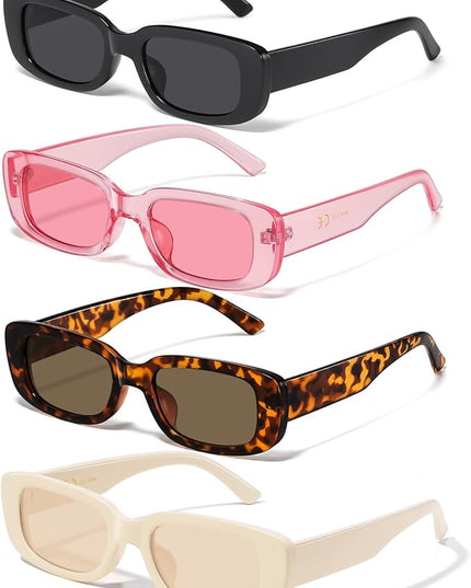 JASPIN Rectangle Sunglasses for Women Men Trendy Y2k Retro 90s Sun Glasses UV Protection Cool Square Frame