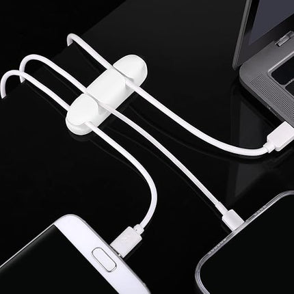 Cable Clips 3PCS Cord Wire Organizer Cable Management Holders 4 Hole Silicone Cable Harness USB Charging Accessory Cable Holder for Office and Home Desk