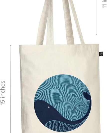 Ecoright Tote Bag for Women with Zipper, Small Tote Bag, Canvas Bag, Reusable Cotton Bag for Beach, Grocery, School & Work