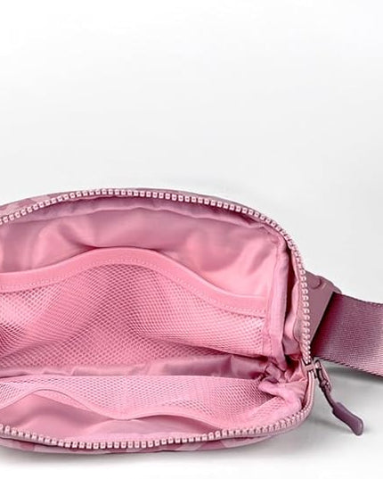 C.C Belt Bag for Women – Quilted Fanny Pack Crossbody Waist Bag with Adjustable Strap, Fashion Gift Idea (Leopard Pattern - rose)
