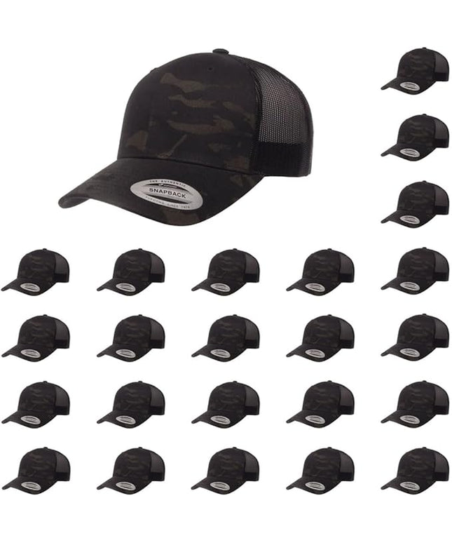 Yupoong Classic Premium Mesh 6 Panel Retro Trucker Cap | Mid Profile Snapback | OSFA | Bulk Pack Available