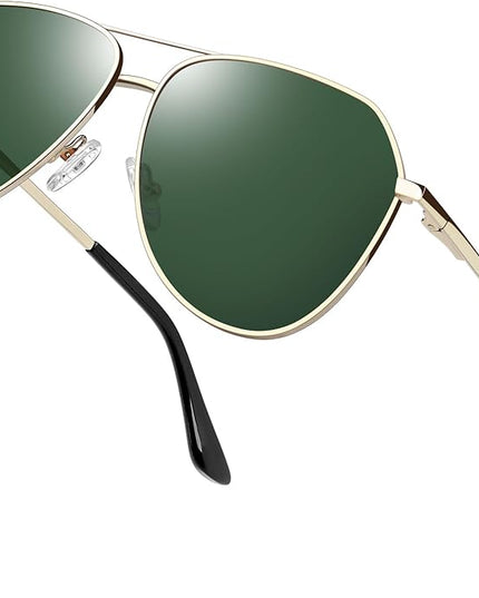 Joopin Polarized Metal Aviation Sunglasses Men, Classic Military Sun Glasses Women, Rectangle Shades UV400 Protection Costume