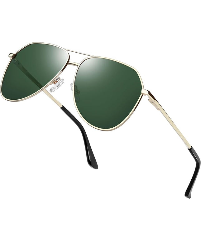 Joopin Polarized Metal Aviation Sunglasses Men, Classic Military Sun Glasses Women, Rectangle Shades UV400 Protection Costume