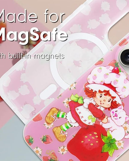 Sonix Phone Case for iPhone 16 Pro | Compatible with Magsafe | 10ft Drop Tested | Strawberry Shortcake Vintage