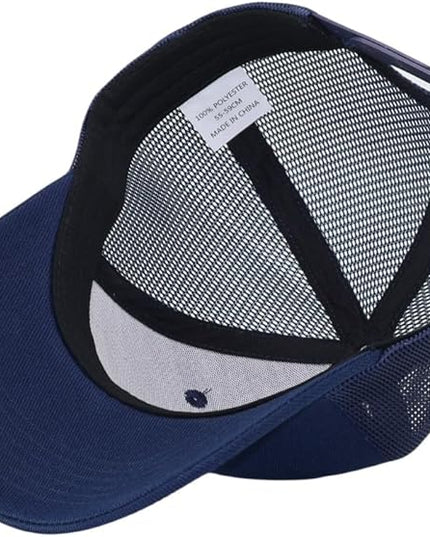 Mesh Snapback Hat (M/L/XL/XXL) - Blank Structured Men's Trucker Hats-Baseball Caps - Adjustable Ball Cap
