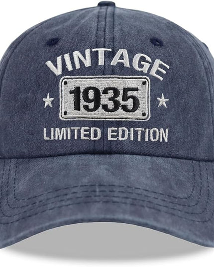 Vintage 1944 1943 1942 1941 1940 1939 1938 1937 1936 1935 Limited Edition Adjustable Embroidered Baseball Cap