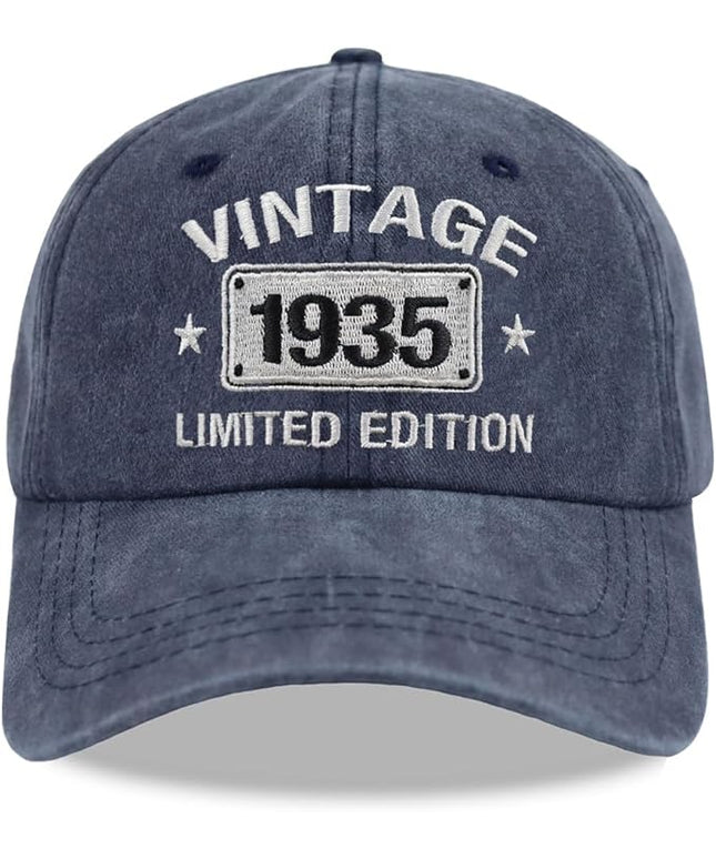 Vintage 1944 1943 1942 1941 1940 1939 1938 1937 1936 1935 Limited Edition Adjustable Embroidered Baseball Cap