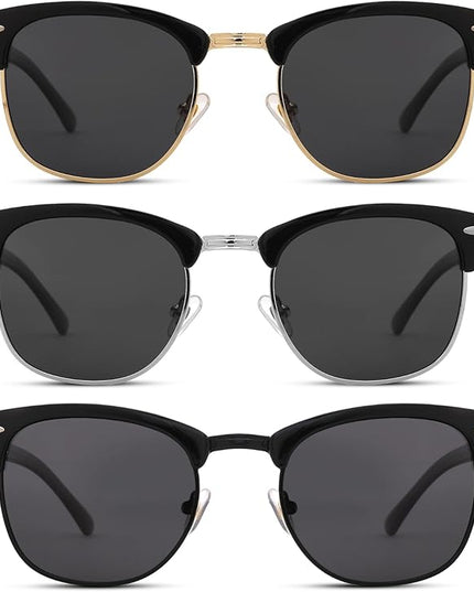 Pro Acme Semi-Rimless Polarized Sunglasses UV 400 Protection for Women Men