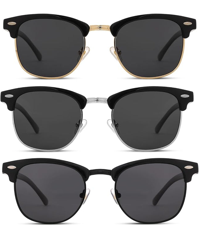 Pro Acme Semi-Rimless Polarized Sunglasses UV 400 Protection for Women Men