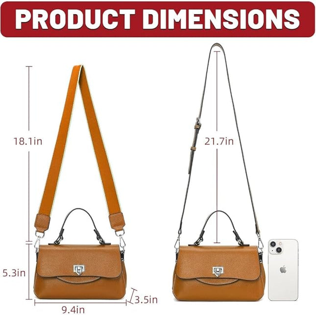 Soft Mini Crossbody Handbag, Genuine Leather Cute Shoulder Purse, Ladylike Daily Accessory