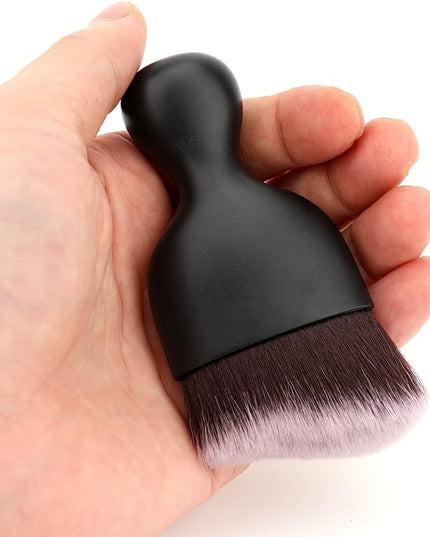 Car Detailing Brush, Soft Bristle Cleaning Brush, Scratch-Free Auto Duster Tool for Dashboard, Air Vents, Leather & Interior Cleaning (Black&White&Dark Brown)