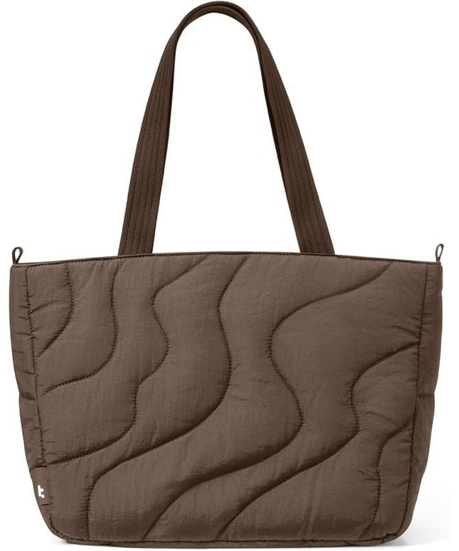 tomtoc 14-inch Puffy Laptop Tote Bag for Women 10L, Lightweight Puffer Work Tote with Padded Device Compartment for 13/14-inch MacBook Laptop, Organized Work Bag for Office, Business, Daily Essentials