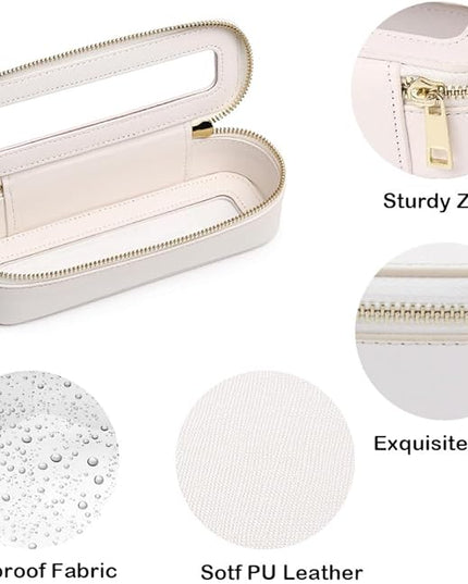 Travel Clear Makeup Bag Set, TSA Approved Cosmetic Bag Case with Zipper Portable Makeup Pouch Toiletry Bag Traveling Cosmetic Organizer Storage Bag Car Organizer Car Essentials