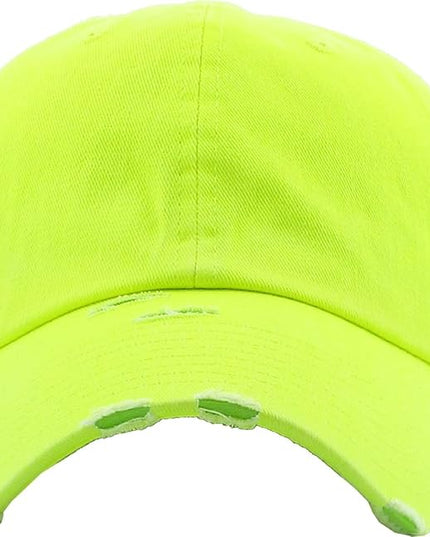 KBETHOS Vintage Washed Distressed Cotton Dad Hat Baseball Cap Adjustable Polo Trucker Unisex Style Headwear
