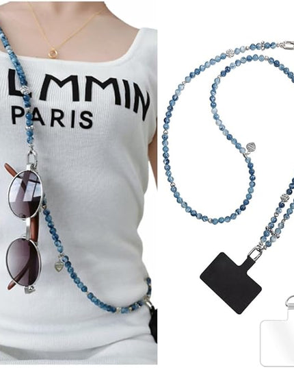 Phone Crossbody Chain CellPhone Lanyard,Universal Phone Chain Strap with Tether Patches Compatible with Most Phones (Y)