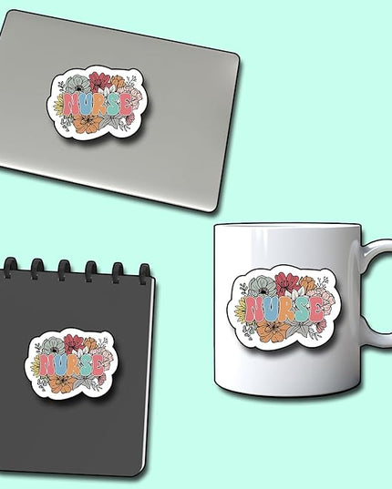 (3Pcs) Nurse Sticker, Sticker Gifts Decorate Books, Laptops, Nurse Practitioner Water Bottles Kindles Stickers, Phones Tumbler Waterproof Vinyl 3" Inch