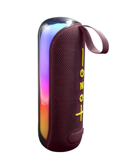 T&G Portable Bluetooth Speaker with Colorful Lights, 20W Loud Wireless Stereo Sound, IPX5 Waterproof Outdoor Speaker, TWS Pairing, 15H Playtime, Great White Elephant Gift for Home, Party & Travel