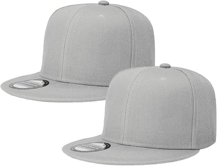 Classic Snapback Hat Cap Hip Hop Style Flat Bill Blank Solid Color Adjustable Size