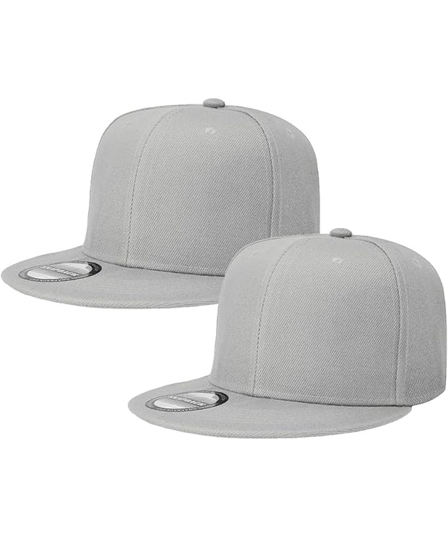 Classic Snapback Hat Cap Hip Hop Style Flat Bill Blank Solid Color Adjustable Size