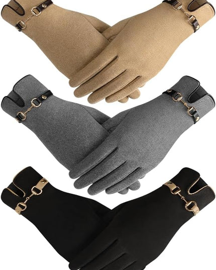 Clothirily Winter Gloves for Women, Touchscreen Texting Winter Gloves Women, Fleece Lined Warm Winter Glove for Cold Weather