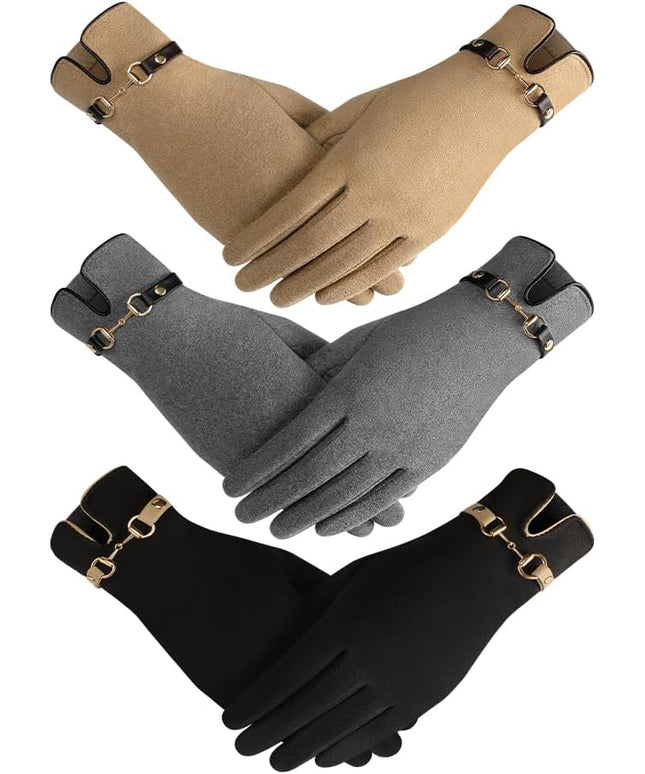 Clothirily Winter Gloves for Women, Touchscreen Texting Winter Gloves Women, Fleece Lined Warm Winter Glove for Cold Weather