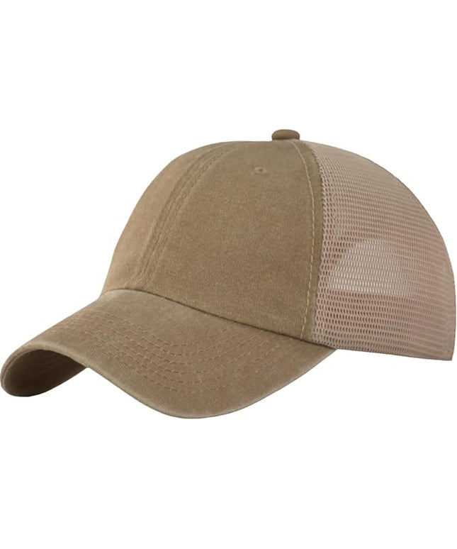 Comfy Vintage Trucker Baseball Hat- M/L/XL/XXL Women Men Unstructured Washed Dad Cap | Snapback | Soft Crown | Soft Mesh