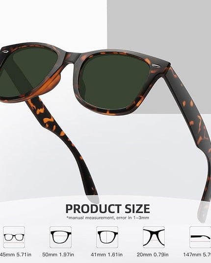 MEETSUN Polarized Sunglasses for Women Men Classic Retro Square Frame Driving Sun Glasses UV Protection