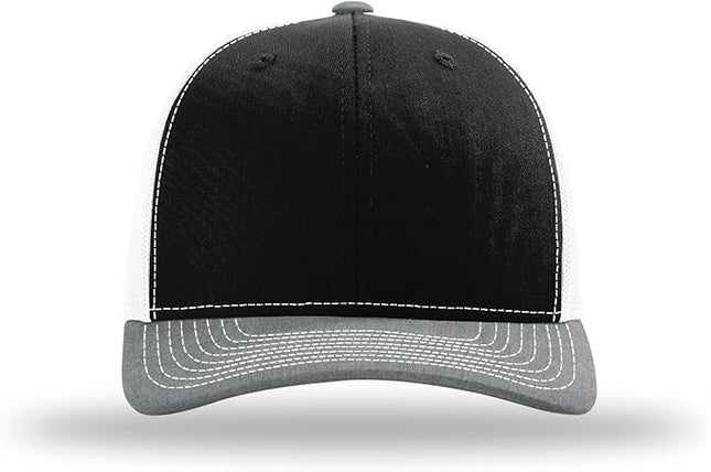 Richardson 112 Trucker Hat - Premium Adjustable Snapback Hat - Structured Six Panel Richardson Blank Caps