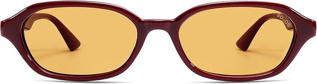 SOJOS Retro Rectangle Polarized Sunglasses for Women Men Trendy Hexagon Narrow Chic Y2K Sunnies SJ2629