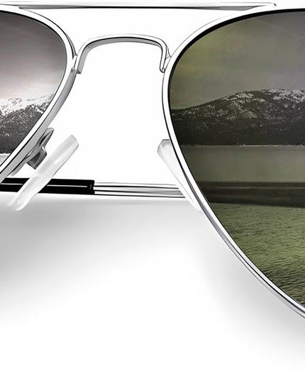 KALIYADI Classic Aviator Sunglasses for Men Women Driving Sun glasses Polarized Lens UV Blocking