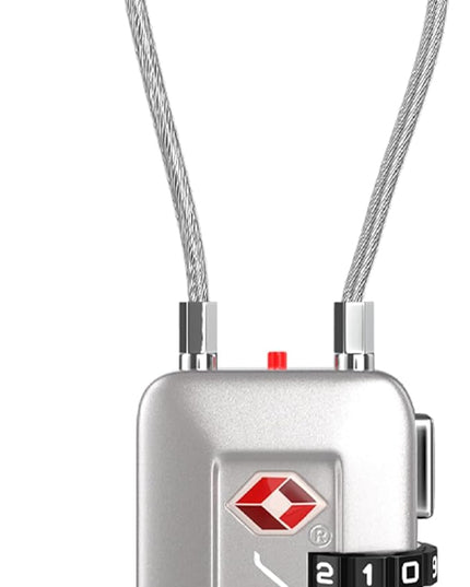 TSA Accepted Luggage Travel Lock, Set-Your-Own Combination Lock for School Gym Locker, Luggage Suitcase Baggage Locks, Filing Cabinets, Toolbox, Case (Silver, 1 Pack)