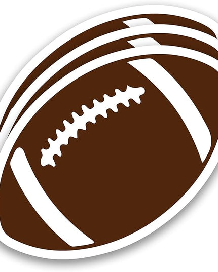 (3Pcs) Football Stickers Waterproof Vinyl Football Ball Decals for Water Bottle, Tumbler, Laptop, Phone Case, Poster Board, Scrapbooking, Team Players, Coach, 3" x 2.5"