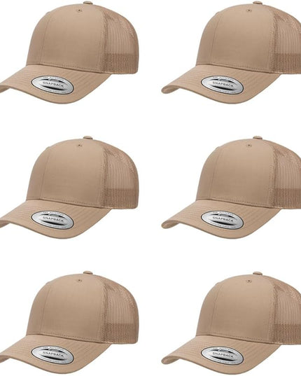 Yupoong Classic Premium Mesh 6 Panel Retro Trucker Cap | Mid Profile Snapback | OSFA | Bulk Pack Available