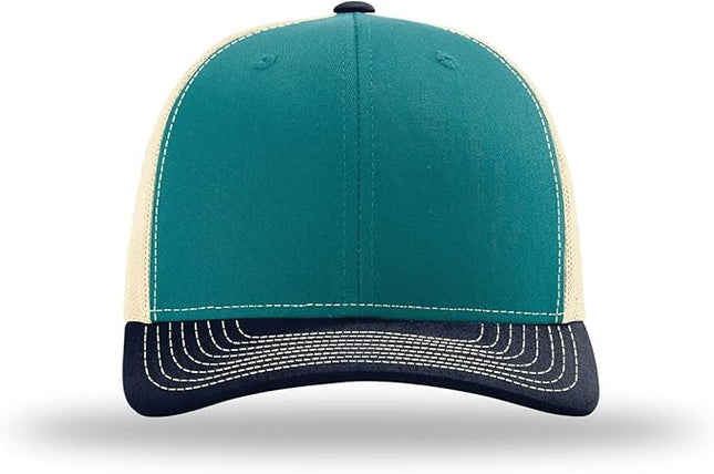 Richardson 112 Trucker Hat - Premium Adjustable Snapback Hat - Structured Six Panel Richardson Blank Caps