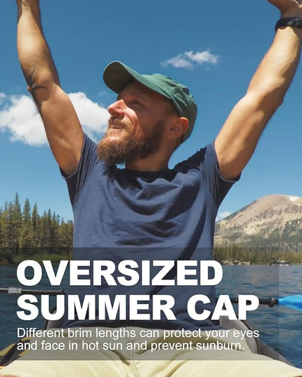 Zylioo XL XXL Oversize Baseball Cap, 100% Cotton Adjustable Dad Hat for Big Heads 23.5"-25.5", Soft Crown Large Size Cap