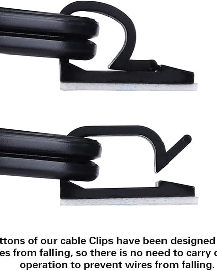 XHF 3/4” Adhesive Cable Wire Clips White 60pcs, Cable Staples Outdoor Cable Management Wire Organizer Cord Holder for Under Desk, Car, Wall, TV PC Ethernet Cable