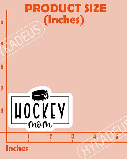 (3PCS) Hockey Mom Stickers – Waterproof Vinyl Decals for Water Bottle, Car, Tumbler, Phone Case, Scrapbook, Laptop– Cute Hockey Mom Gift for Moms, Mamas & Grandmas – Size 3" x 2.1"