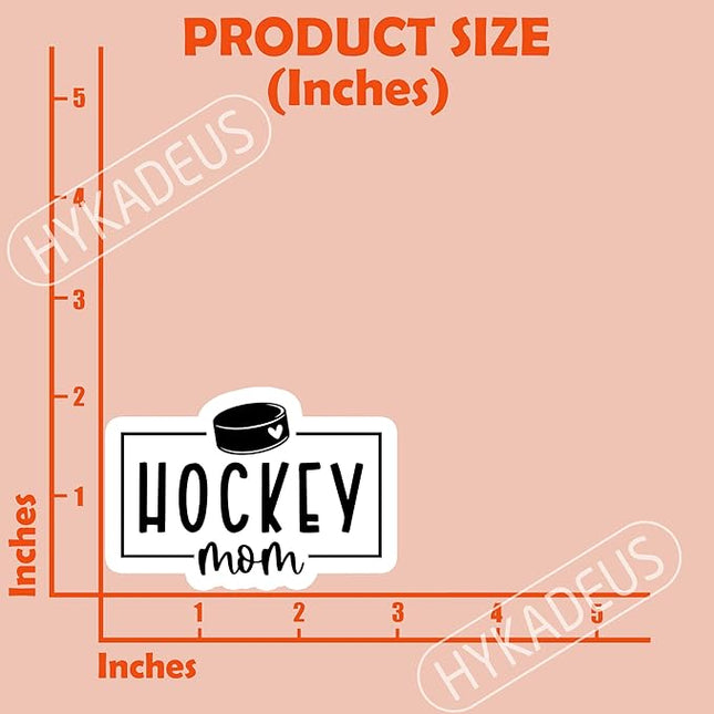 (3PCS) Hockey Mom Stickers – Waterproof Vinyl Decals for Water Bottle, Car, Tumbler, Phone Case, Scrapbook, Laptop– Cute Hockey Mom Gift for Moms, Mamas & Grandmas – Size 3" x 2.1"
