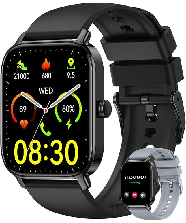 Smart Watch for Women Men Fitness: Make Answer Call Digital Mens Watches Waterproof Running Smartwatch for Android Phone iPhone Samsung Compatible Heart Rate Monitor SpO2 Pedometer Step Tracker