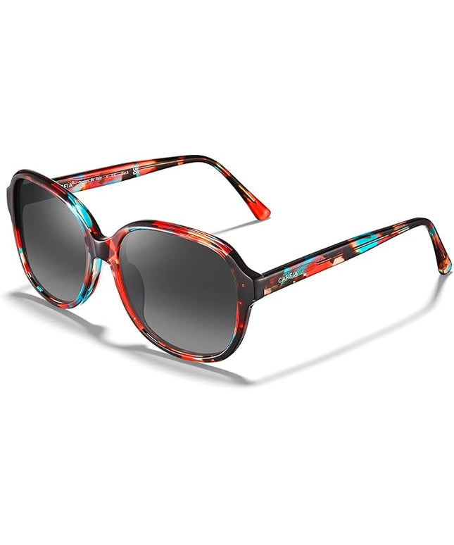 CARFIA Acetate Oversized Square Polarized Sunglasses for Women UV Protection Retro Trendy Big Shades