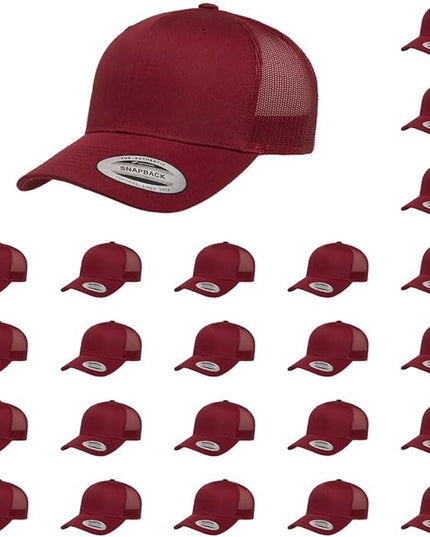 Yupoong Classic Premium Mesh 6 Panel Retro Trucker Cap | Mid Profile Snapback | OSFA | Bulk Pack Available