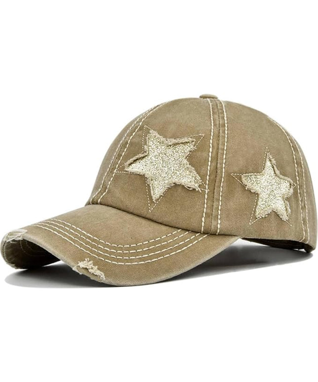 YeeHeen Ponytail Baseball Cap for Women High Messy Bun Caps Washed Cotton Hats