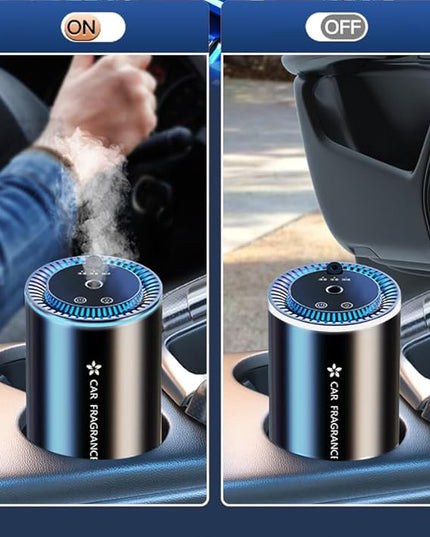 Smart car Aroma Diffuser car Essential Oil Diffuser, with Three Mist Settings and Seven LED Light Colors, Automatic on/Off, Starry Sky Projection