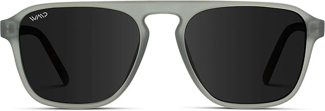 WearMe Pro Polarized Modern Aviator One-Bridge Square Mens Sunglasses