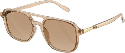 Retro Aviator Sunglasses for Women Men:Polarized Trendy Vintage 70s Rectangle Womens Shades Sun Glasses UV Protection