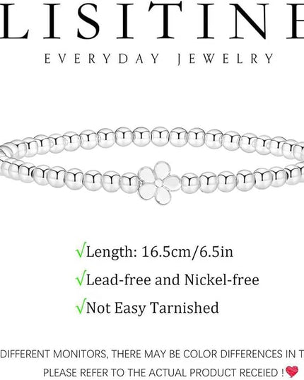 Gold Bracelets for Women 14K Gold Beaded Bracelets Stackable Bracelets for Women Gold Charm Bracelet Non Tarnish Gold Jewelry for Women Trendy